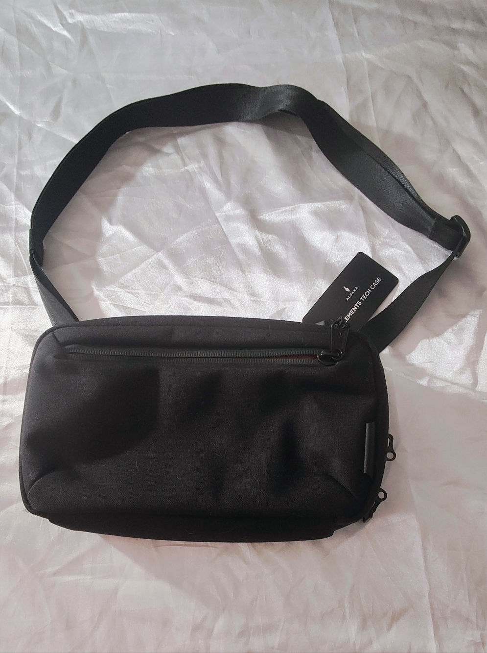 Black Men's Crossbody Belt Bag - Sleek Everyday Carry